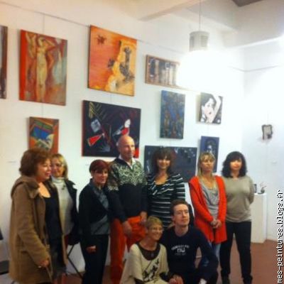 les 12 artistes.Vernissage ( 29 novembre 2012 au 23 décembre) Valperga